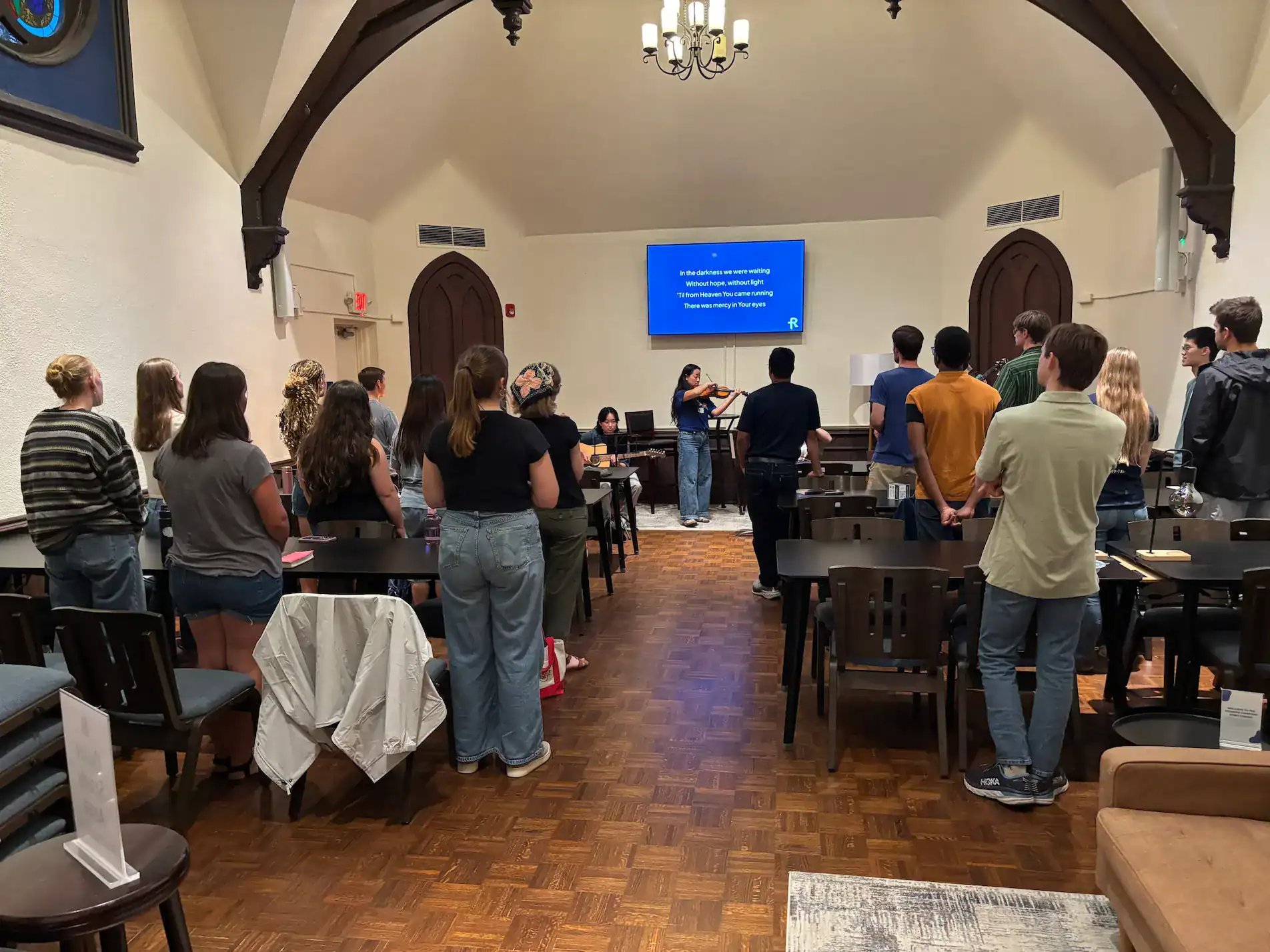 Campus ministry worship service